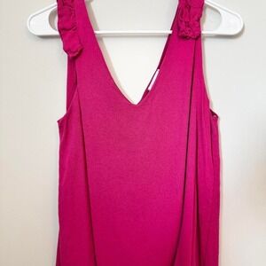 Pink lily tank top